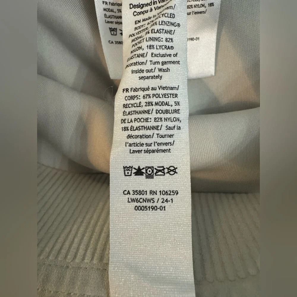 NWOT Lululemon Ribbed Softstreme Zip-Leg High-Rise Cropped Pants 25" /co… - Picture 11 of 11